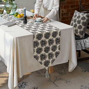 Mùa Xuân & mùa hè Jacquard đảo ngược sử dụng bảng <span class=keywords><strong>Runner</strong></span> bông có thể giặt bảng <span class=keywords><strong>Runner</strong></span> với tua cho phòng khách đám cưới - Product Image 5