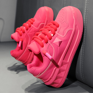 Mocassins épais en cuir véritable de créateur de luxe lacets épais de haute qualité pour les couples chaussures de marche décontractées pour femmes - Product Image 3