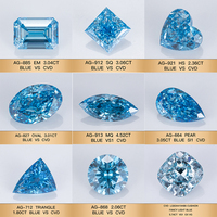 Messi Gems 3.13CT Diamant de laboratoire de couleur fantaisie vert bleu intense VS1 taille trèfle certifié IGI