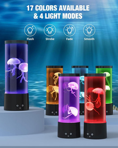Điều khiển từ xa LED thay đổi màu sắc LED ánh sáng ban đêm Mini Aquarium sứa Đèn Led Bàn trang trí bể cá - Product Image 3