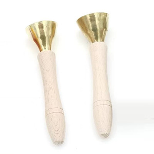 Juego de 5 Instrumentos de Percusión Orff de Madera con Triángulo, Castañuela, Pandereta, Campana de Mano y Baqueta para Niños - Product Image 5