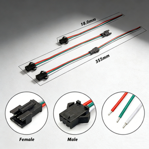 สายอะแดปเตอร์ JST SM แบบกำหนดเอง 2 <span class=keywords><strong>3</strong></span> 4 8 ขา <span class=keywords><strong>3</strong></span> ขา ตัวเมีย ตัวผู้ สายไฟ JST SM ชุดสายไฟ สายเคเบิล - Product Image 3