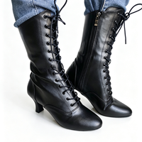 Bottes de Danse Robyn Hurder Personnalisées de Haute Qualité pour Femmes Talon Épais de 2.8 Pouces Semelle en Cuir Souple Nouveau Style Toutes Tailles en Stock