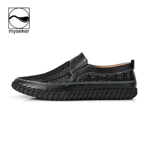 Loafers 2013 Breathable Mesh Respirant Mens Fashion Suede Leather Slip On Moccasins John Varvatos Loafer Slipper Footwear black