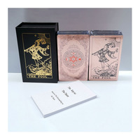 78 cartes de Tarot Oracle de luxe en feuille d'or, 7x12cm, d'impression personnalisée, vente en gros, avec guide gratuit en anglais