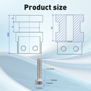 อะแดปเตอร์ <span class=keywords><strong>hotend</strong></span> สำหรับหัวฉีดในห้องปฏิบัติการ bambu หัวร้อนร้อนปลาย Ender3 creality อะแดปเตอร์ E3DV6 <span class=keywords><strong>hotend</strong></span> อะลูมิเนียมชุด CNC - Product Image 6