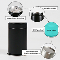 Tinsmaker – Vente en gros de boîtes métalliques personnalisées avec logo imprimé OEM & ODM, écologiques, pour poudre de matcha, boîte vide pour thé matcha avec double couvercle