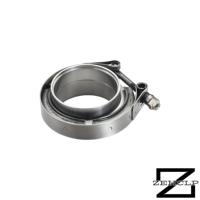 Kit de collier de serrage double en acier inoxydable 304 poli miroir OEM pour tuyau de descente d'échappement turbo 3,0 pouces, robuste, avec boulon en T, garantie 3 ans
