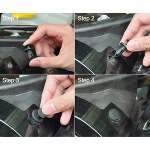 HE26 100 pièces Clips en plastique pour voiture, attaches en nylon, réparation universelle du pare-chocs, accessoires automobiles - Product Image 3