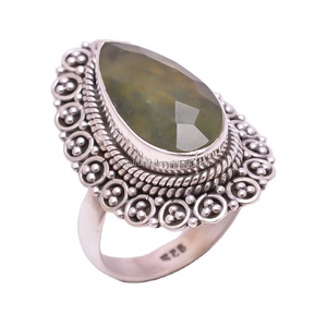 แหวนอัญมณีวาสลีนแฮนด์เมดทำด้วยมือเงิน925สำหรับงานแต่งงานงานหมั้น - Product Image 1