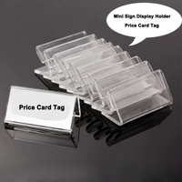 Support de présentation en acrylique en forme de L, 4x2 cm, écologique, personnalisable, avec support transparent pour cartes de prix, étiquettes et marqueurs nominatifs
