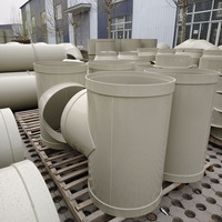 Tuyau de ventilation rectangulaire en PP, conduit d'évacuation en plastique chimique, tuyau industriel anti-corrosion pour le traitement des gaz résiduels