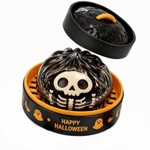 Juguete Blandito de Halloween con Logotipo Personalizado, Diseño de Dumpling, con Purpurina Transparente y Cuentas de Agua, Juguete Antiestrés, Caja de Regalo para Fiestas, Venta al por Mayor - Product Image 3