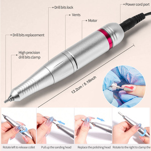 Ponceuse à ongles <span class=keywords><strong>électrique</strong></span> <span class=keywords><strong>professionnelle</strong></span> 45000 tr/min pour le polissage des ongles, le retrait du vernis gel et la pose de poudre de construction - Product Image 5