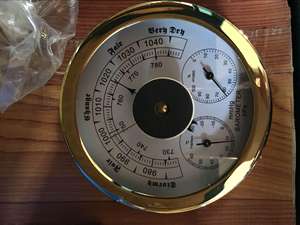 Relógio de parede latão marinho barômetro - Product Image 4