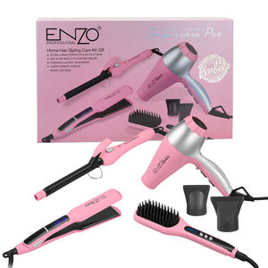 <span class=keywords><strong>ENZO</strong></span> EN-6313 rose 4 en 1 fer à friser professionnel fer à lisser peigne outil de coiffure ménage sèche-cheveux brosse peigne chaud ensemble - Product Image 1