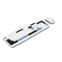 Combo de Teclado y Ratón Inalámbrico Delgado para Juegos OEM, Teclado Inalámbrico de Tamaño Completo de 2.4GHz, Ratón Óptico Inalámbrico para PC/Laptops con Windows