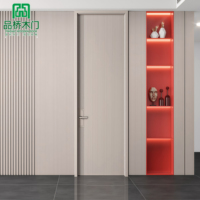 Portes intérieures en PVC imitation bois, panneaux modernes pour maison, chambre, appartement, villa, portes de chambre pour projet de construction