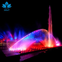 Fontaine de danse extérieure commerciale de luxe DEWY en acier inoxydable multi-formes avec jets d'eau alternés pour la décoration paysagère des parcs