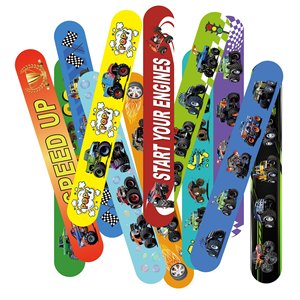 몬스터 트럭 파티 호의 KidsPapa PVC 슬랩 및 스냅 팔찌 고무 밴드 어린이 파티 - Product Image 5