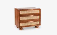 Commode en bois à plusieurs tiroirs pour chambre à coucher – Meuble de rangement rustique fait main avec une élégance moderne