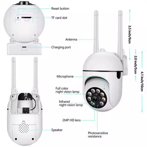 Caméra <span class=keywords><strong>de</strong></span> sécurité intelligente Wi-Fi V380pro 1080P pour la maison, vision nocturne extérieure, 3MP, panoramique/inclinaison, CMOS, audio bidirectionnel, stockage cloud - Product Image 6