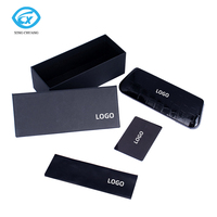 Étui à lunettes rigide personnalisable avec logo et motif de dessin animé XingChuang TZH006 9-9,9 pouces, forme personnalisée, en cuir PU noir tendance
