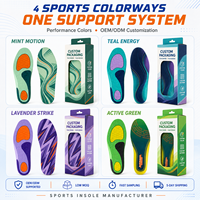 Semelles de chaussures de sport personnalisées imprimées, absorbant les chocs, en PU, confortables et élastiques pour hommes et femmes