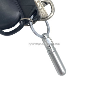 스테인레스 스틸 알약 케이스 키체인, 남성용 지갑 포켓 아웃도어용 튼튼한 소형 알약 상자 병 홀더 - Product Image 2