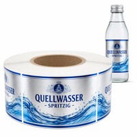 Autocollants personnalisés en rouleau, autocollants résistants aux UV, résistants aux rayures, en feuille d'or, imperméables, découpés à la forme, étiquettes pour bouteilles, pour l'emballage