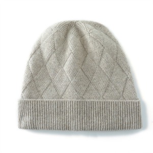Nueva moda cálido sombrero de punto de lana pura Otoño e Invierno Color puro hombres y mujeres sombrero todo frío - Product Image 2