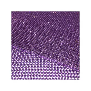 Étincelant violet Base En Aluminium violet Strass Maille Coupe Feuille De Transfert En Strass