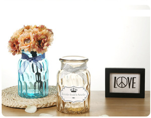 Jarrón Moderno de Vidrio Transparente con Flores Pequeñas, Jarrón Decorativo para Centros de Mesa de Boda - Product Image 3