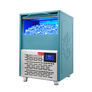 Machine à glace carrée commerciale de 28kg petite barre automatique KTV et magasin de thé au lait 60kg capacité de stockage de glace tension 220v - Product Image 1