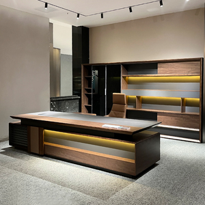 Escritorio ejecutivo de MDF moderno de lujo para Boss/Manager, muebles de oficina duraderos para estaciones de trabajo domésticas y villas, hecho en China - Product Image 5