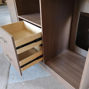 Meubles de chambre d'hôtel modernes personnalisés, mini-bar en bois, réfrigérateur d'hôtel, armoire en bois massif, mini-réfrigérateur à micro-ondes d'hôtel - Product Image 3