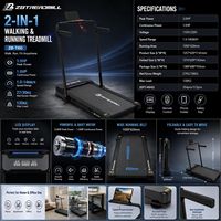 Caminadora Plegable ZBTREADMILL 2 en 1 con Logotipo Personalizado, Caminadora Debajo del Escritorio, Potencia Máxima de 3.0HP, Capacidad de Carga de 130 kg, OEM