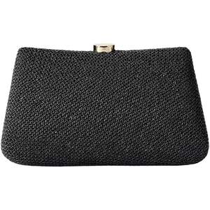 Bolso de mano Daffgui para mujer con patrón de ratán, elegante bolso de noche para boda, cartera con cadena desmontable para uso diario y festivales - Product Image 1