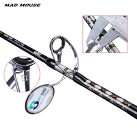 Canne à pêche en mer robuste Custom Madmouse Madmous Mad Mouse 1,8 m 480 g avec porte-moulinet métallique pour la pêche au jigging en eau salée