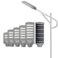 Lampadaire solaire tout-en-un 200W-600W en ABS IP65 WP avec télécommande, allumage crépusculaire, pour cour, jardin, parking