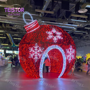Arco de Navidad Grande con Motivo de Bola de Navidad Iluminada para Exhibición Navideña en Parques Temáticos - Product Image 6