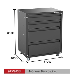 OEM Customizable 4-Drawer Garage <b>Cabinet</b> With Custom Dimensions and 3-Year Warranty for Home DIY Storage 20FC260E4 3-Drawer Othe - Product Image 3