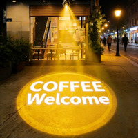 Projecteur publicitaire extérieur en aluminium personnalisé avec LED étanche haute luminosité, design personnalisable pour utilisation au sol