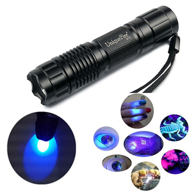 UniqueFire G10 Most Powerful 365nm Bacteria Detection Pet Urine Anti-counterfeit Detecting the Leak of Oil and Gas UV Flashlight
