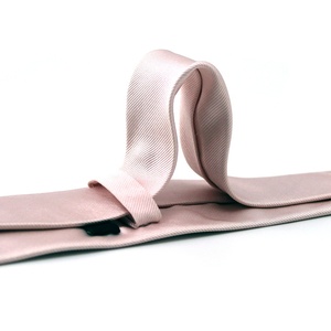 Shengzhou Fabricant Vente en gros Cravate personnalisée Jacquard tissé gros-grain <span class=keywords><strong>Repp</strong></span> couleur unie luxe hommes 100% Cravates en soie Nude - Product Image 5