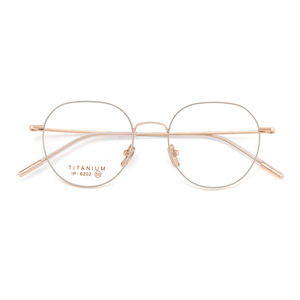 Montures de lunettes Danyang en titane pur 6202, design circulaire léger pour femmes avec placage or rose - Product Image 2