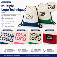 Sac à dos en toile de coton personnalisé avec cordon de serrage, résistant à la poussière, durable, recyclable, avec logo