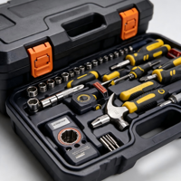 Boîte à outils combinée de précision pour électricien et télécommunications, kit d'entretien quotidien multifonctionnel pour la maison, 53/62 pièces, en plastique