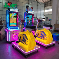 Máquina de Juego Arcade de Ciclismo para Niños, Simulador de Bicicleta que Funciona con Monedas, Iluminación LED de Colores para Parques de Diversiones