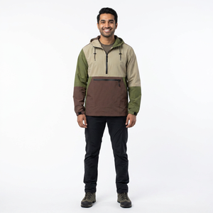 Anorak coupe-vent multicolore coupe-vent de haute qualité coupe-vent grande taille veste pour homme respirant séchage rapide capuche - Product Image 1